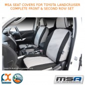 MSA SEAT COVERS FITS TOYOTA LC COMPLETE FRONT & SECOND ROW SET - 10024CO