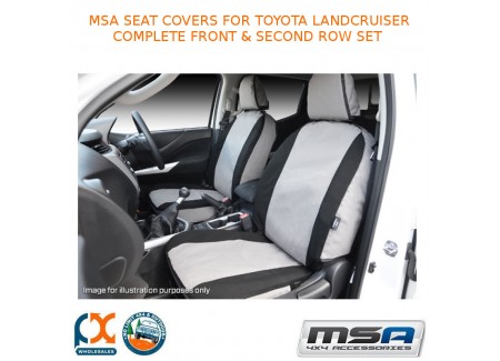 Msa Seat Covers Fits Toyota Lc Complete Front & Second Row Set - 10026co