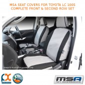 MSA SEAT COVERS FITS TOYOTA LC 100S COMPLETE FRONT&SECOND ROW SET - 10215CO