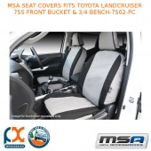 MSA SEAT COVERS FITS TOYOTA LANDCRUISER 75S FRONT BUCKET & 3/4 BENCH-7502-PC