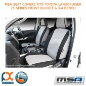 MSA SEAT COVERS FITS TOYOTA LANDCRUISER 75 SERIES FRONT BUCKET & 3/4 BENCH