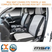 MSA SEAT COVERS FITS TOYOTA LC 80S COMPLETE FRONT & SECOND ROW SET - 80025CO