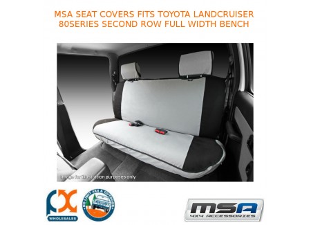 Msa Seat Covers Fits Toyota Landcruiser 80series Second Row Full Width Bench