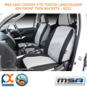 MSA SEAT COVERS FITS TOYOTA LANDCRUISER 80S FRONT TWIN BUCKETS - 8012