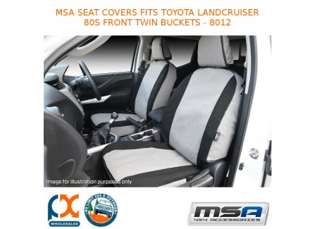 Msa Seat Covers Fits Toyota Landcruiser 80s Front Twin Buckets - 8012