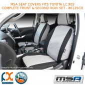 MSA SEAT COVERS FITS TOYOTA LC 80S COMPLETE FRONT & SECOND ROW SET - 80125CO