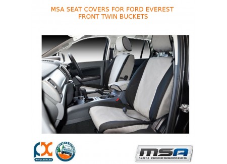 Msa Seat Covers Fits Ford Everest Front Twin Buckets - Frt512