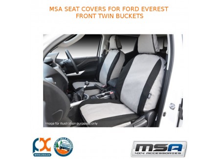 Msa Seat Covers Fits Ford Everest Front Twin Buckets - Frt514