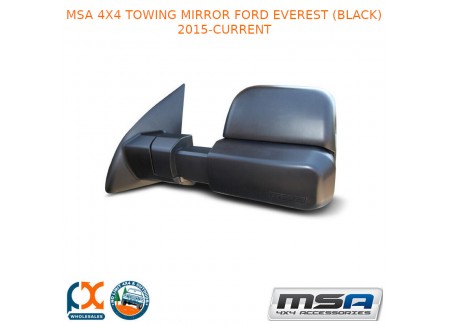 Msa 4x4 Towing Mirror Fits Ford Everest (black) 2015-current