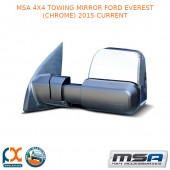 MSA 4X4 TOWING MIRROR FITS FORD EVEREST (CHROME) 2015-CURRENT