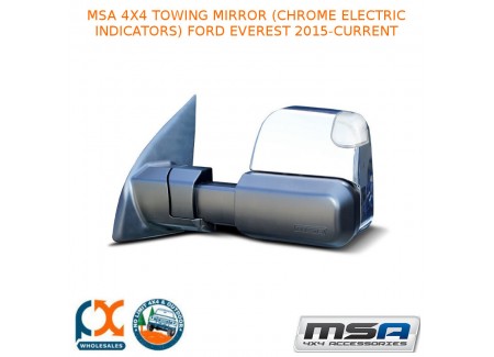 Msa 4x4 Towing Mirror(chrome Electric Indicators)fits Ford Everest 2015-currentmsa 4x4 Towing Mirror (chrome Electric Indicators) Fits Ford Everest 15-current