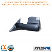 MSA 4X4 TOWING MIRROR (BLACK HEATED ELECTRIC INDICATORS) NISSAN PATROL Y62 13-C