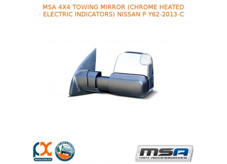 Msa 4x4 Towing Mirror (chrome Heated Electric Indicators) Nissan P Y62-2013-c