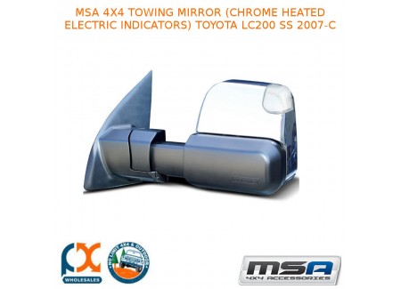 Msa 4x4 Towing Mirror (chrome Heated Electric) Fits Toyota Lc200 Series 2007-c