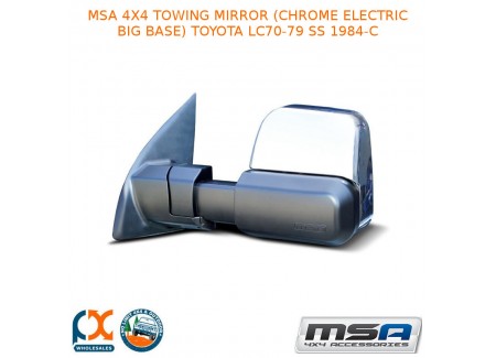 Msa 4x4 Towing Mirror (chrome Electric Big Base) Fits Toyota Lc70-79 Ss 1984-c