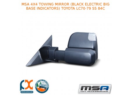 Msa 4x4 Towing Mirror (black Big Base Indicators) Fits Toyota Lc70-79 Ss 84c