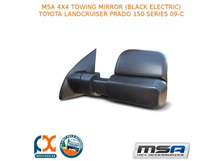 Msa 4x4 Towing Mirror (black Electric) Fits Toyota Lc Prado 150 Series 09-c