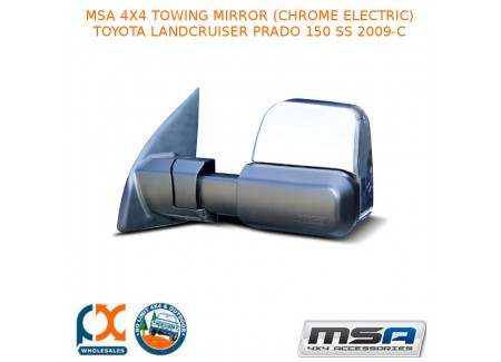 Msa 4x4 Towing Mirror (chrome Electric)fits Toyota Landcruiser Prado 150 Ss 09-c