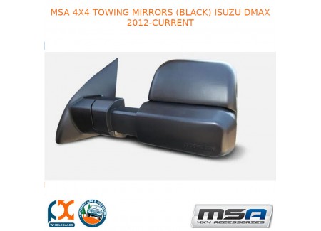 Msa 4x4 Towing Mirrors (black)fits Isuzu Dmax 2012-current