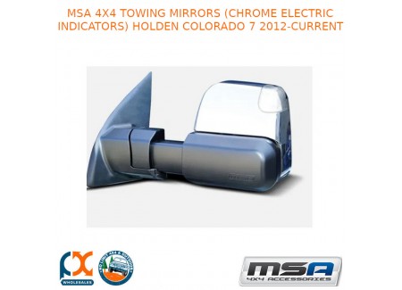 Msa 4x4 Towing Mirrors (chrome Electric Indicators)fits Holden Colorado 7 2012-c