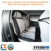 MSA SEAT COVERS FITS VOLKSWAGEN AMAROK REAR DC 60/40 BENCH SINGLE BACK-VWA02-CP