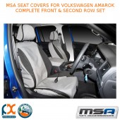 MSA SEAT COVERS FITS VOLKSWAGEN AMAROK COMPLETE FRONT & SECOND ROW SET-VWA052CO