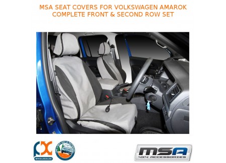 Msa Seat Covers Fits Volkswagen Amarok Complete Front & Second Row Set-vwa052co