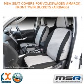 MSA SEAT COVERS FITS VOLKSWAGEN AMAROK FRONT TWIN BUCKETS (AIRBAGS) -VWA07