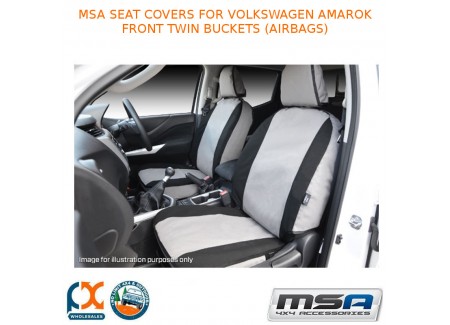 Msa Seat Covers Fits Volkswagen Amarok Front Twin Buckets (airbags) -vwa07