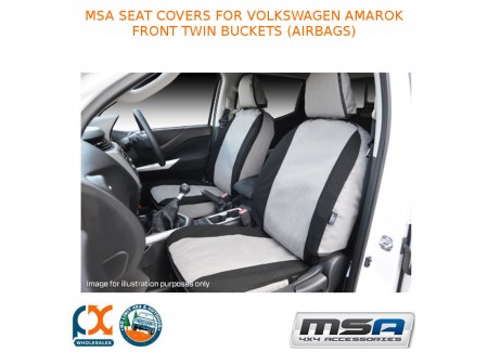 Msa Seat Covers Fits Volkswagen Amarok Front Twin Buckets (airbags) - Vwa07-cp