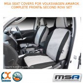 MSA SEAT COVERS FITS VOLKSWAGEN AMAROK COMPLETE FRONT&SECOND ROW SET-VWA072CO-CP