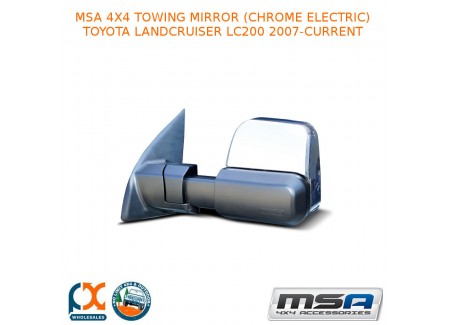 Msa 4x4 Towing Mirror (chrome Electric) Fits Toyota Landcruiser Lc200 07-current