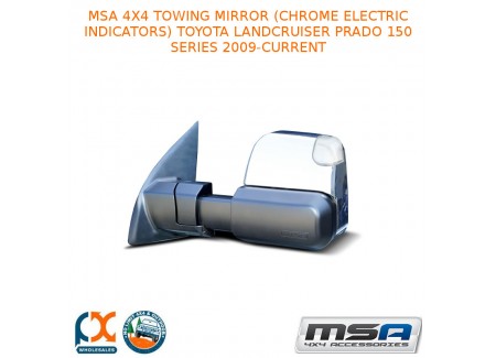 Msa 4x4 Towing Mirror (chrome Electric Indicators) Fits Toyota Lc Prado Ss 09-c