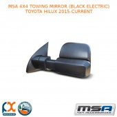 MSA 4X4 TOWING MIRROR (BLACK ELECTRIC) FITS TOYOTA HILUX 2015-CURRENT