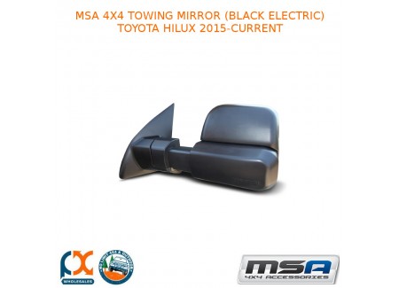 Msa 4x4 Towing Mirror (black Electric) Fits Toyota Hilux 2015-current