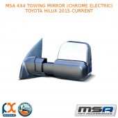 MSA 4X4 TOWING MIRROR (CHROME ELECTRIC) FITS TOYOTA HILUX 2015-CURRENT