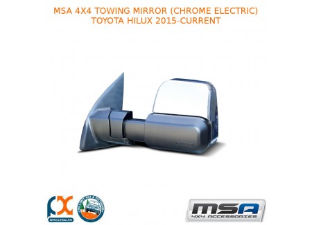 Msa 4x4 Towing Mirror (chrome Electric) Fits Toyota Hilux 2015-current