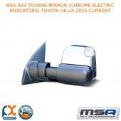 MSA 4X4 TOWING MIRROR (CHROME ELECTRIC INDICATORS) FITS TOYOTA HILUX 15-CURRENT