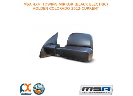 Msa 4x4  Towing Mirror (black Electric) Fits Holden Colorado 2012-current