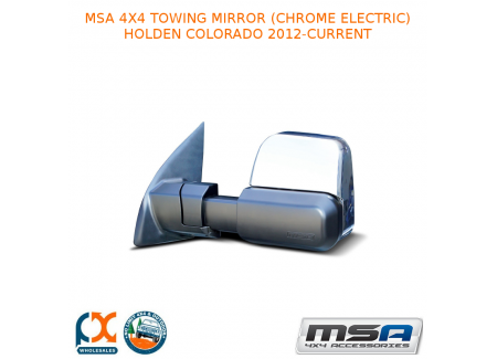 Msa 4x4 Towing Mirror (chrome Electric) Fits Holden Colorado 2012-current