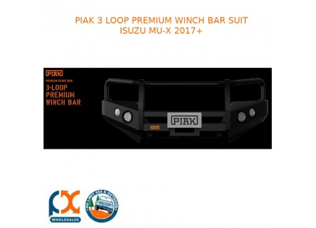 Piak 3 Loop Premium Winch Bar Fits Isuzu Mu-x 2017+