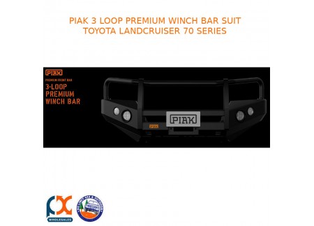 Piak 3 Loop Premium Winch Bar Fits Toyota Landcruiser 70 Series