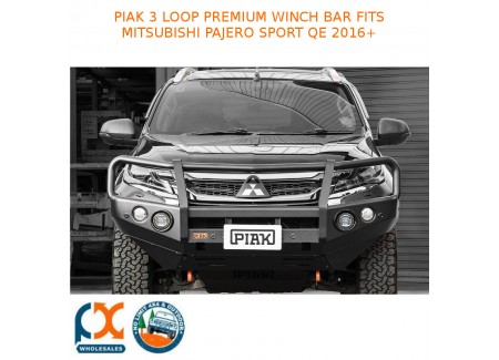 Piak 3 Loop Premium Winch Bar Fits Mitsubishi Pajero Sport Qe 2016+