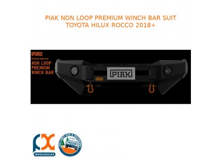 Piak Non Loop Premium Winch Bar Fits Toyota Hilux Rocco 2018+