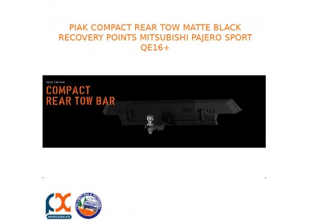 Piak Compact Rear Tow Matte Black Recovery Pnts Fits Mitsubishi Paj Sport Qe 16+