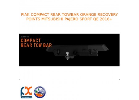 Piak Compact Rear Towbar Orange Recovery Points Fits Mitsubishi Paj Sport Qe 16+