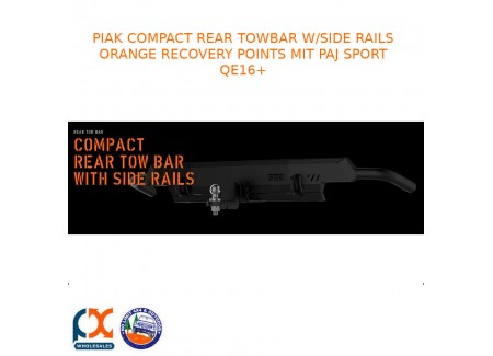 Piak Compact Rear Towbar W Side Rails Orange Fits Mitsubishi Paj Sport Qe 16+