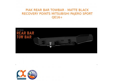 Piak Rear Bar Towbar Orange Recovery Points Fits Mitsubishi Pajero Sport Qe 16+