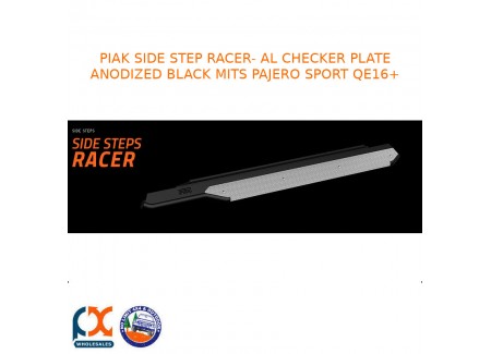 Piak Side Step Racer Al Checker Plate Black Fits Mitsubishi Pajero Sport Qe 16+