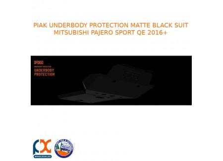 Piak Underbody Protection Matte Black Fits Mitsubishi Pajero Sport Qe 2016+